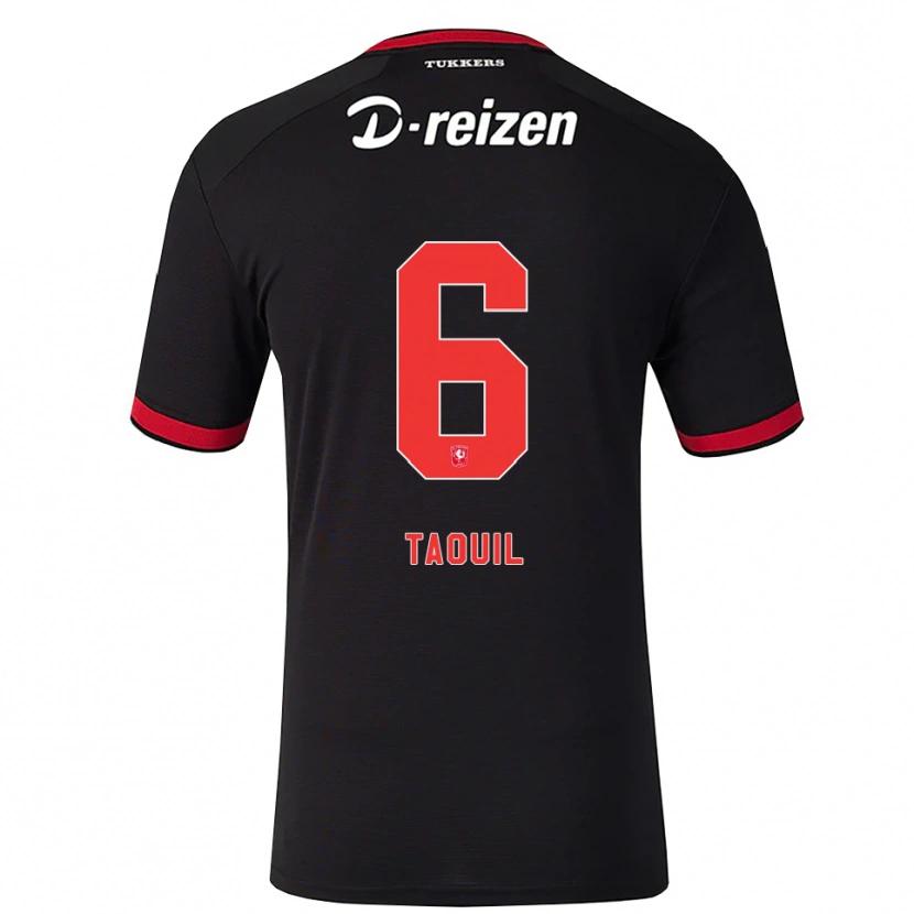 Danxen Hombre Camiseta Rayan Taouil #6 Rojo Blanco Negro 2ª Equipación 2026/27 La Camisa México