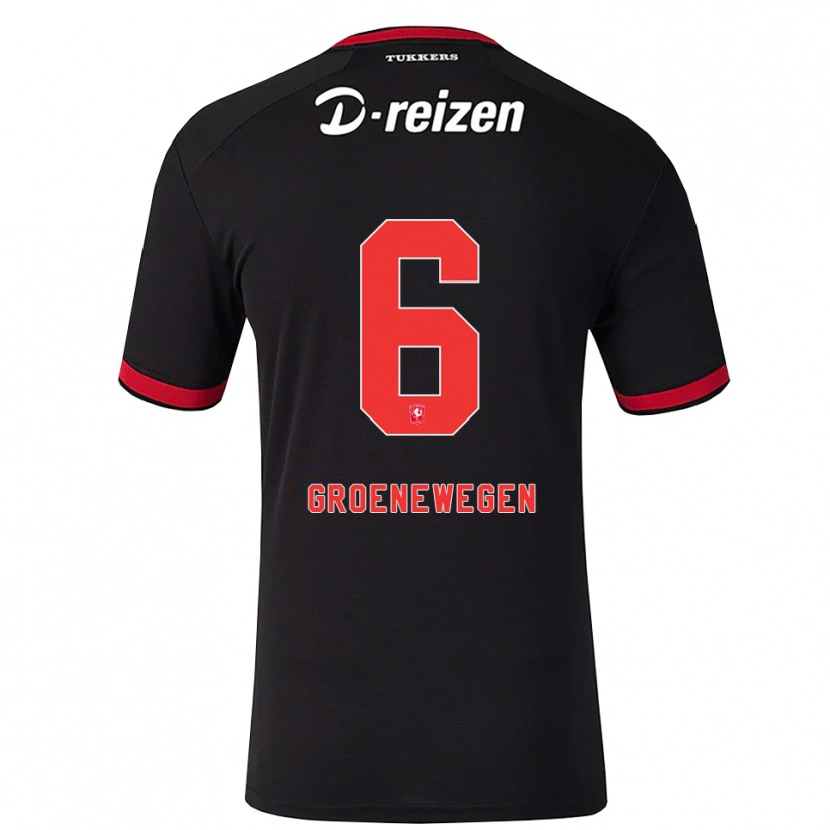 Danxen Hombre Camiseta Lynn Groenewegen #6 Rojo Blanco Negro 2ª Equipación 2026/27 La Camisa México