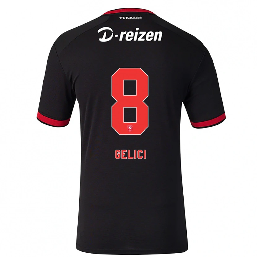 Danxen Hombre Camiseta Delano Gelici #8 Rojo Blanco Negro 2ª Equipación 2026/27 La Camisa México