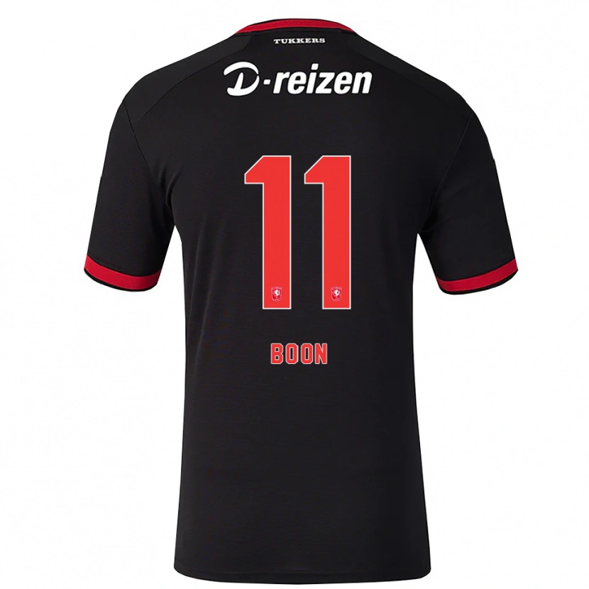 Danxen Hombre Camiseta Damian Boon #11 Rojo Blanco Negro 2ª Equipación 2026/27 La Camisa México