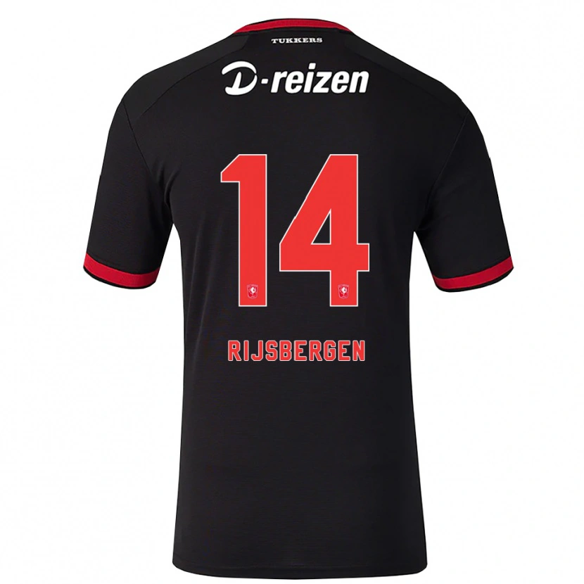 Danxen Hombre Camiseta Liz Rijsbergen #14 Rojo Blanco Negro 2ª Equipación 2026/27 La Camisa México