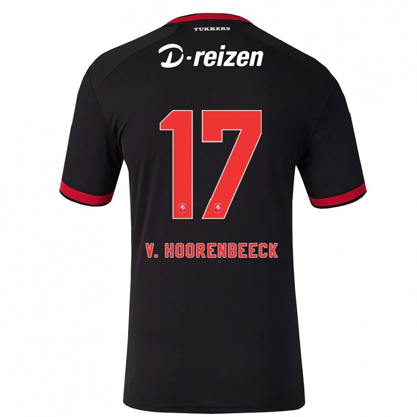 Danxen Hombre Camiseta Alec Van Hoorenbeeck #17 Rojo Blanco Negro 2ª Equipación 2026/27 La Camisa México