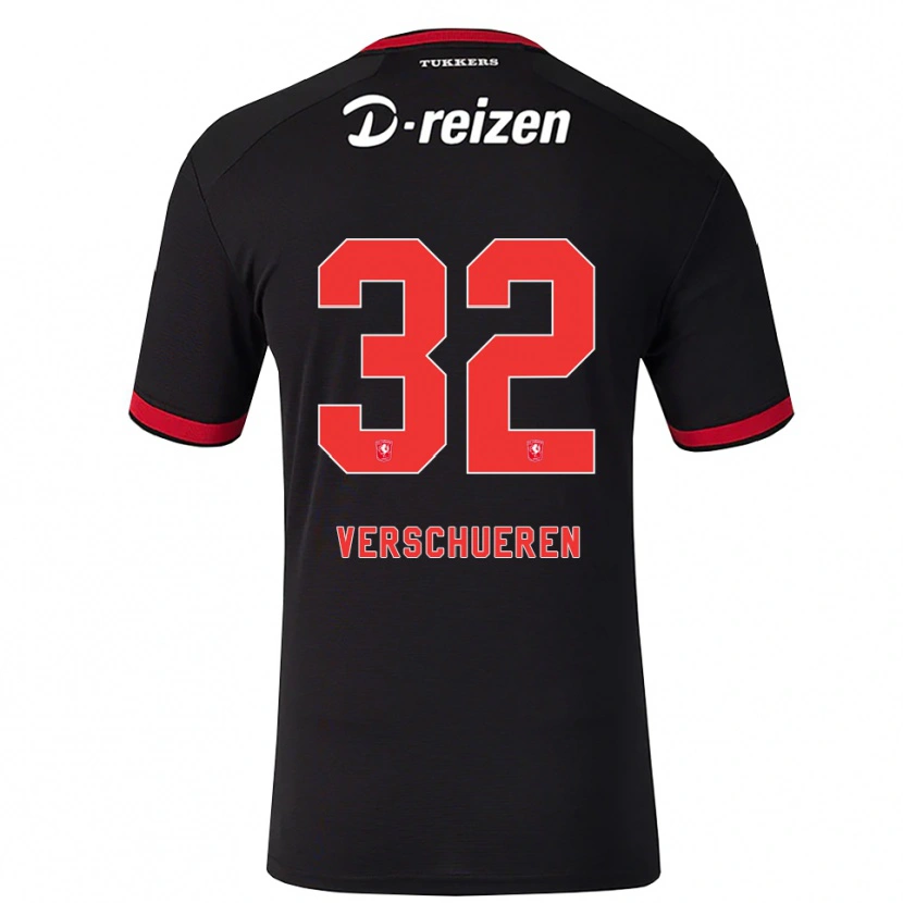 Danxen Hombre Camiseta Arno Verschueren #32 Rojo Blanco Negro 2ª Equipación 2026/27 La Camisa México