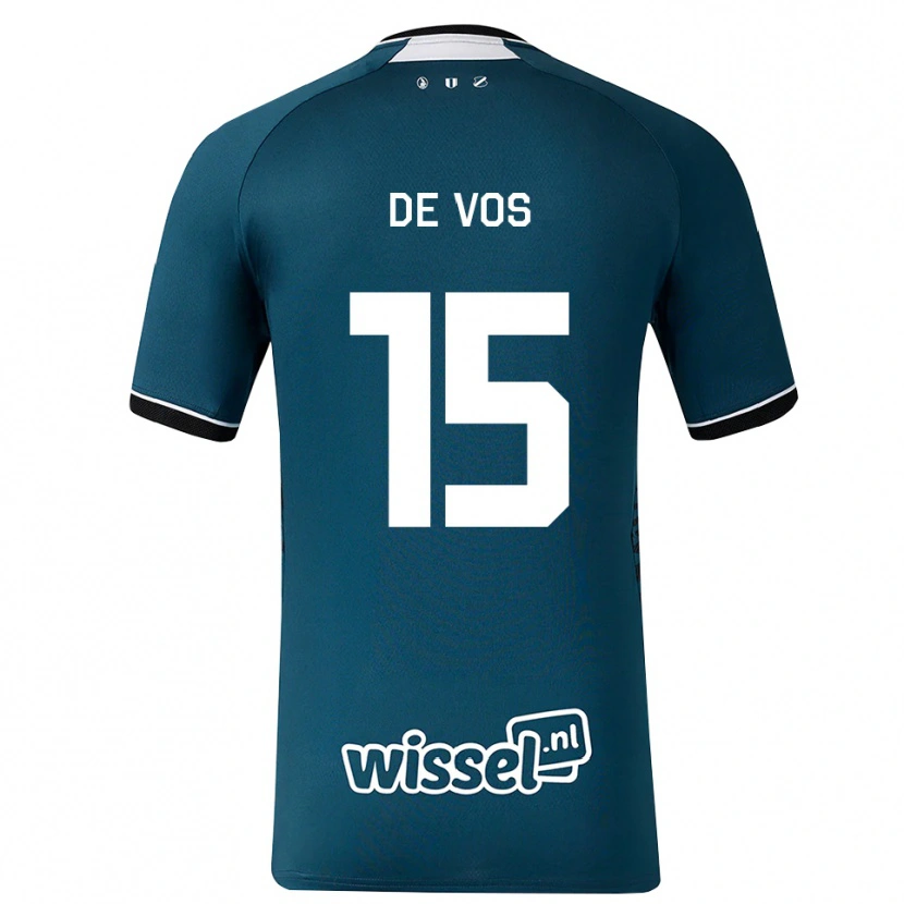 Danxen Hombre Camiseta Nick De Vos #15 Grisardodarkslategray Blanco 2ª Equipación 2026/27 La Camisa México