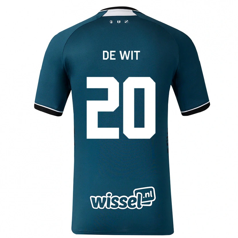 Danxen Hombre Camiseta Dani De Wit #20 Grisardodarkslategray Blanco 2ª Equipación 2026/27 La Camisa México