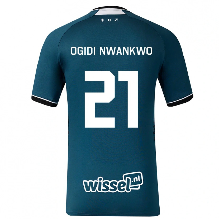 Danxen Hombre Camiseta Neville Ogidi Nwankwo #21 Grisardodarkslategray Blanco 2ª Equipación 2026/27 La Camisa México