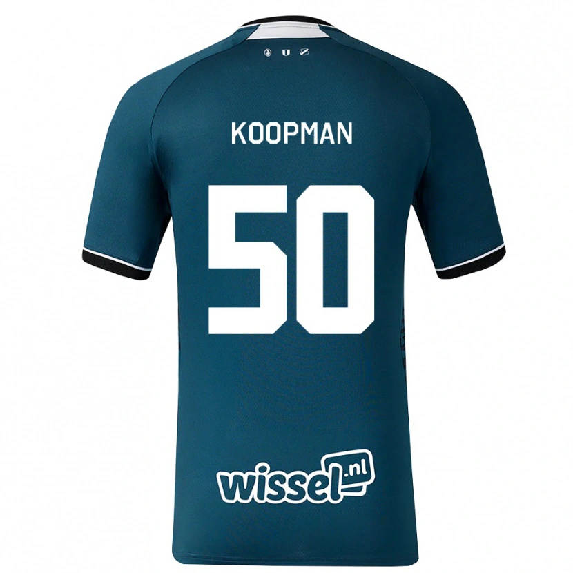 Danxen Hombre Camiseta Kyra Koopman #50 Grisardodarkslategray Blanco 2ª Equipación 2026/27 La Camisa México
