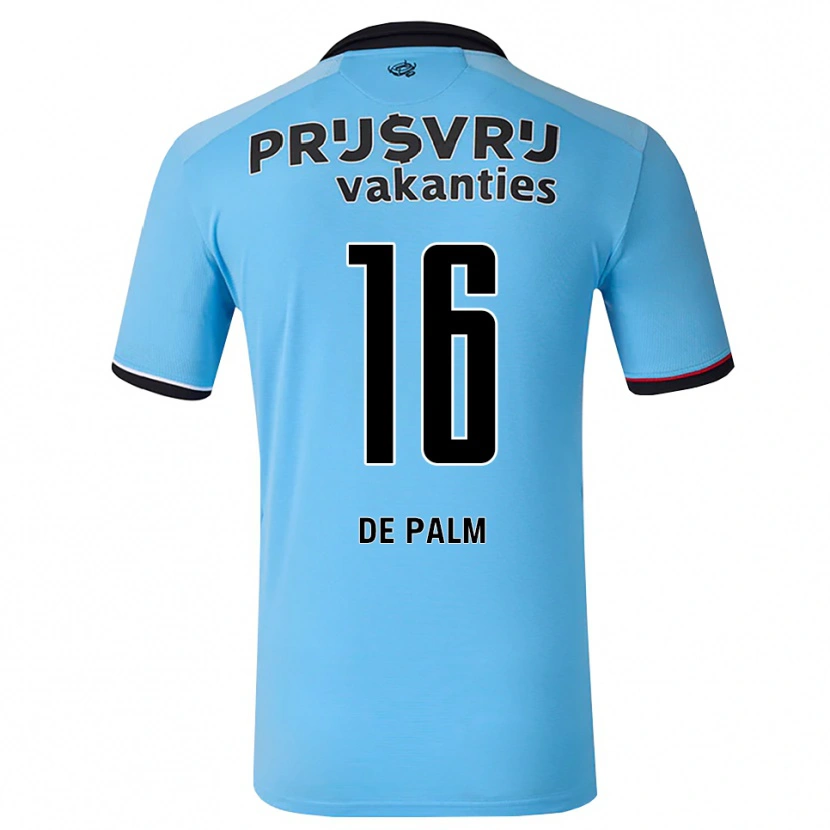 Danxen Hombre Camiseta Daven De Palm #16 Azulcieloprofundo Negro Rojo 2ª Equipación 2026/27 La Camisa México