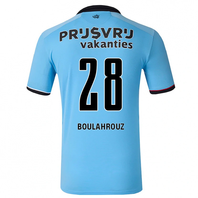 Danxen Hombre Camiseta Rayan Boulahrouz #28 Azulcieloprofundo Negro Rojo 2ª Equipación 2026/27 La Camisa México