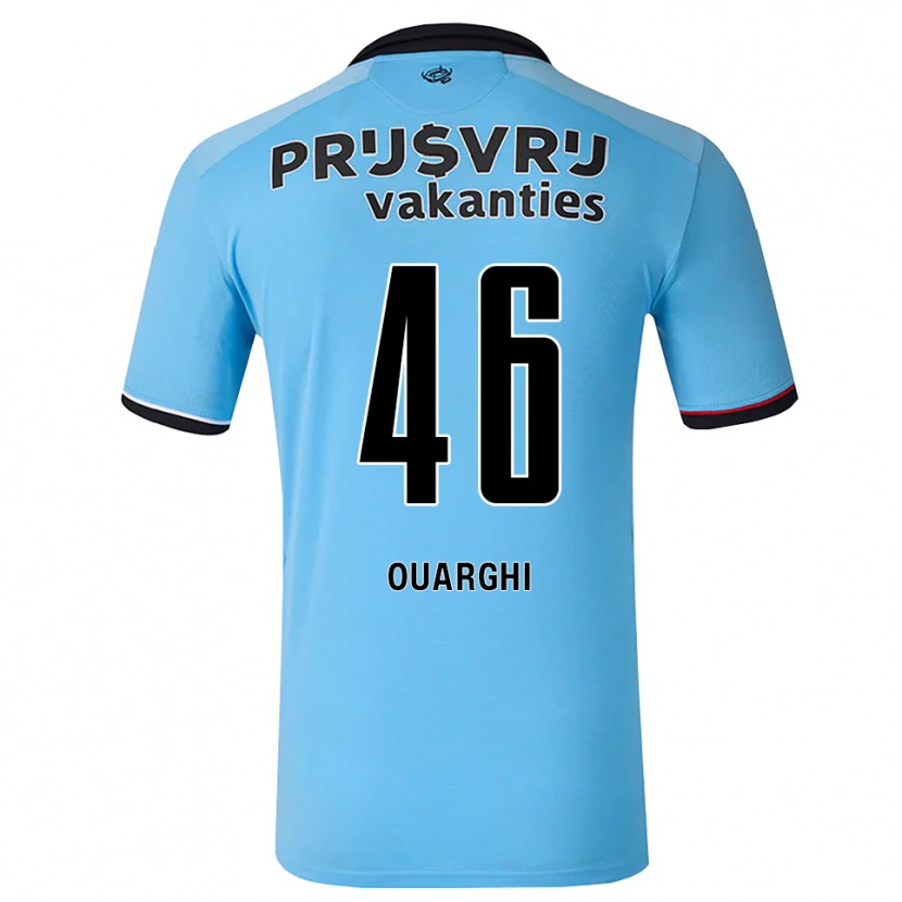 Danxen Hombre Camiseta Ayoub Ouarghi #46 Azulcieloprofundo Negro Rojo 2ª Equipación 2026/27 La Camisa México