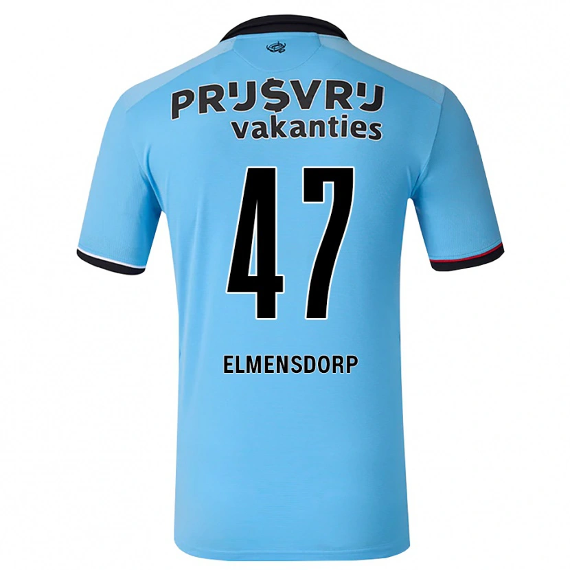 Danxen Hombre Camiseta Paris Elmensdorp #47 Azulcieloprofundo Negro Rojo 2ª Equipación 2026/27 La Camisa México