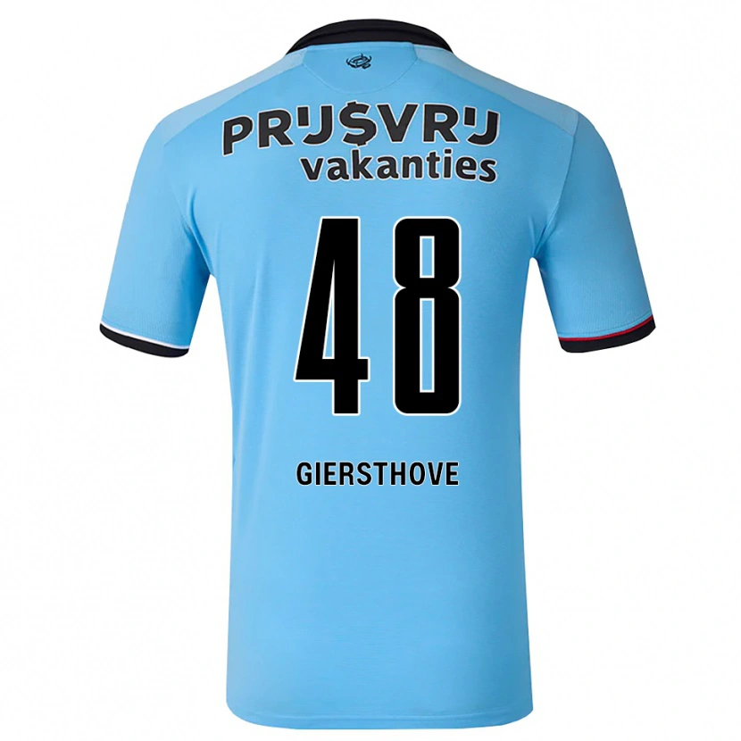 Danxen Hombre Camiseta Djomar Giersthove #48 Azulcieloprofundo Negro Rojo 2ª Equipación 2026/27 La Camisa México