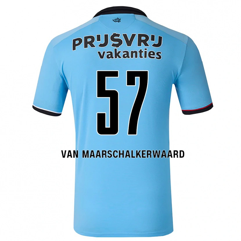 Danxen Hombre Camiseta Pieter Van Maarschalkerwaard #57 Azulcieloprofundo Negro Rojo 2ª Equipación 2026/27 La Camisa México