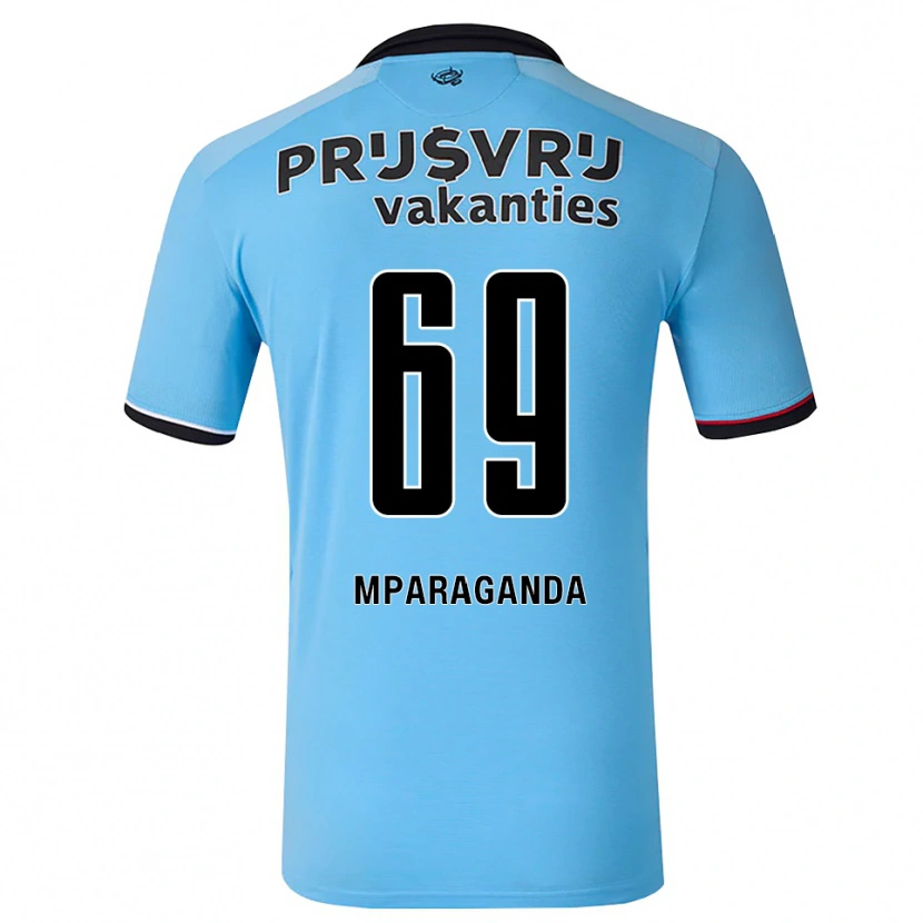 Danxen Hombre Camiseta Matthew Mparaganda #69 Azulcieloprofundo Negro Rojo 2ª Equipación 2026/27 La Camisa México