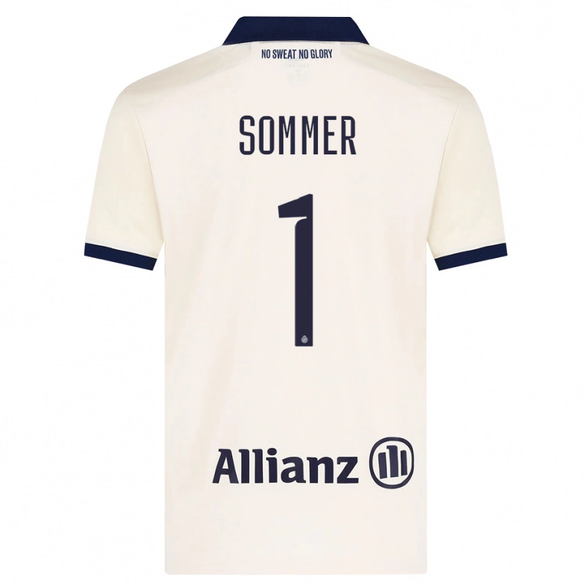 Danxen Hombre Camiseta Yann Sommer #1 Beige Negro 2ª Equipación 2026/27 La Camisa México