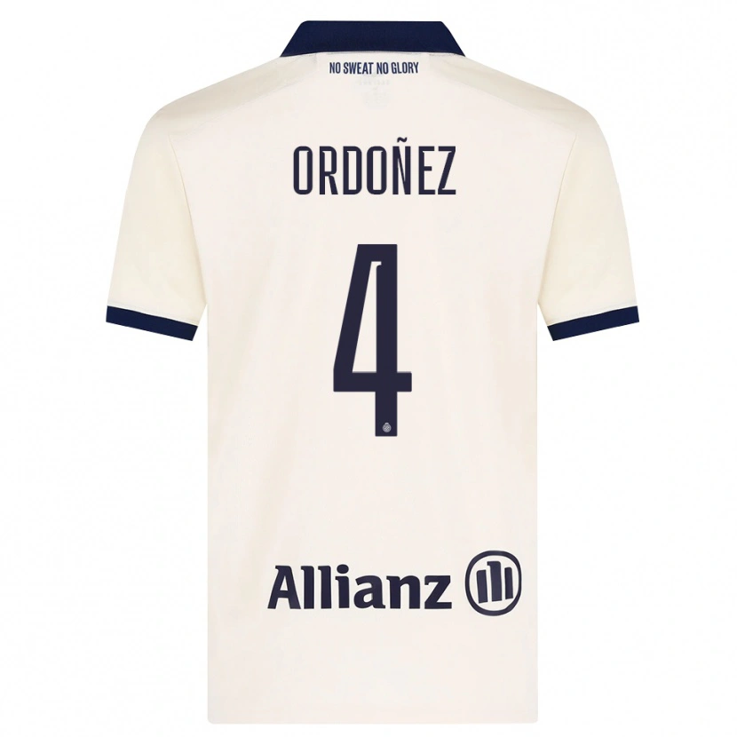 Danxen Hombre Camiseta Joel Ordóñez #4 Beige Negro 2ª Equipación 2026/27 La Camisa México