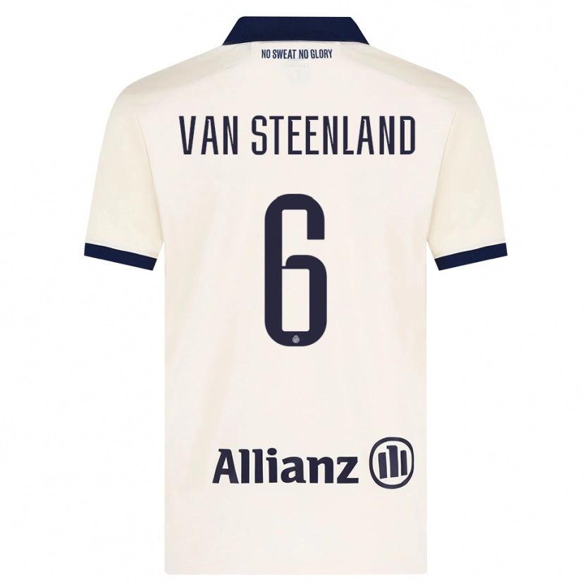 Danxen Hombre Camiseta Gilles Van Steenland #6 Beige Negro 2ª Equipación 2026/27 La Camisa México