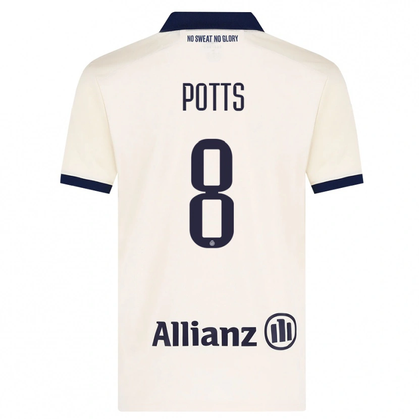 Danxen Hombre Camiseta Freddie Potts #8 Beige Negro 2ª Equipación 2026/27 La Camisa México