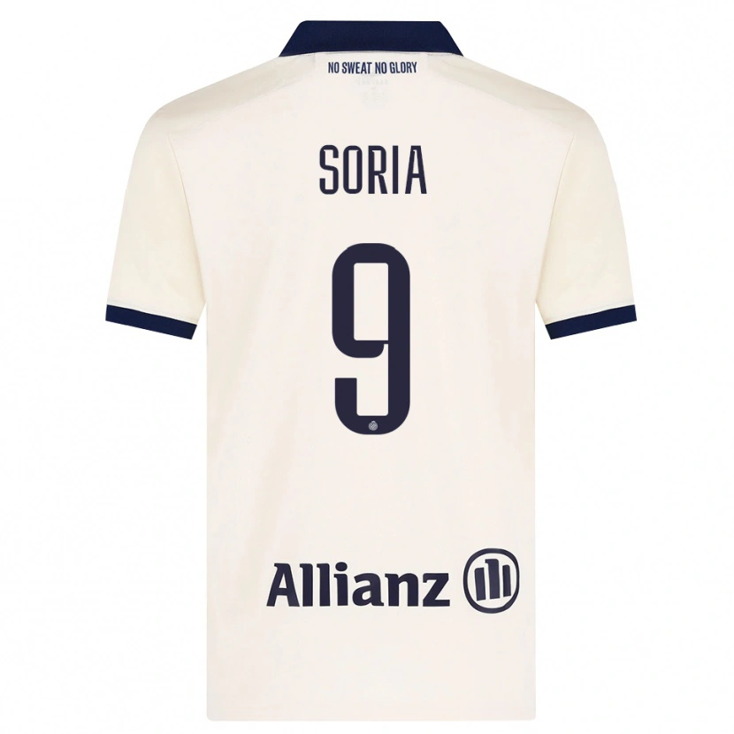 Danxen Hombre Camiseta Matteo Soria #9 Beige Negro 2ª Equipación 2026/27 La Camisa México