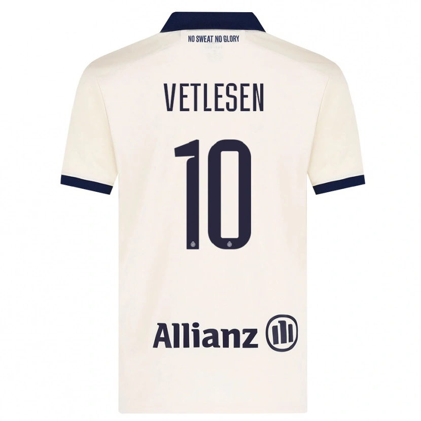 Danxen Hombre Camiseta Hugo Vetlesen #10 Beige Negro 2ª Equipación 2026/27 La Camisa México