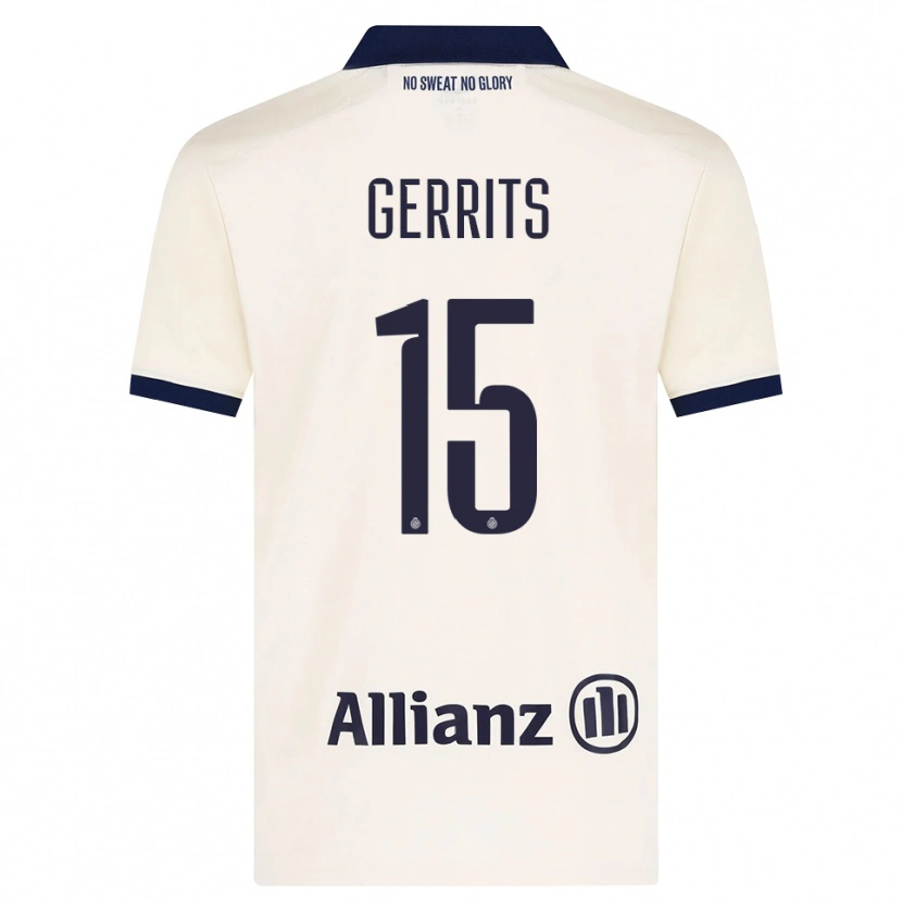 Danxen Hombre Camiseta Melanie Gerrits #15 Beige Negro 2ª Equipación 2026/27 La Camisa México