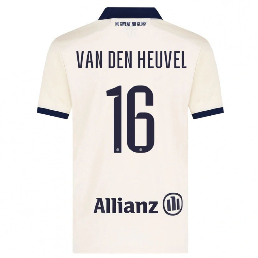 Danxen Hombre Camiseta Dani Van Den Heuvel #16 Beige Negro 2ª Equipación 2026/27 La Camisa México