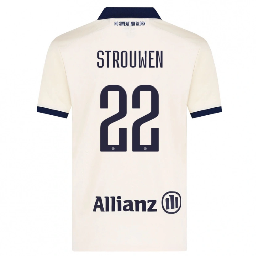 Danxen Hombre Camiseta Léni Strouwen #22 Beige Negro 2ª Equipación 2026/27 La Camisa México