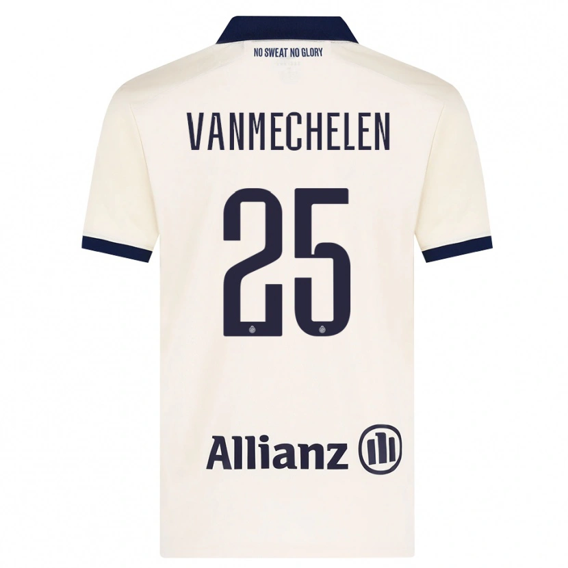 Danxen Hombre Camiseta Davinia Vanmechelen #25 Beige Negro 2ª Equipación 2026/27 La Camisa México