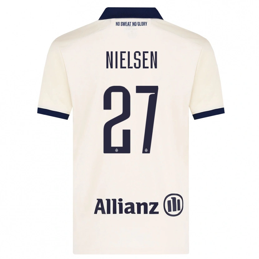 Danxen Hombre Camiseta Casper Nielsen #27 Beige Negro 2ª Equipación 2026/27 La Camisa México