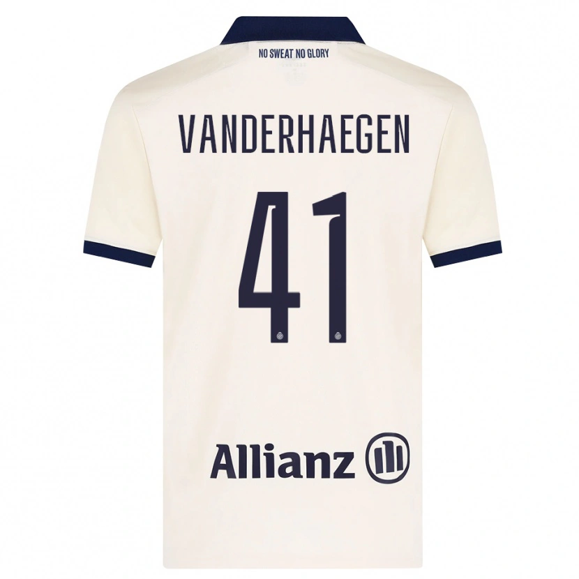 Danxen Hombre Camiseta Lotte Vanderhaegen #41 Beige Negro 2ª Equipación 2026/27 La Camisa México