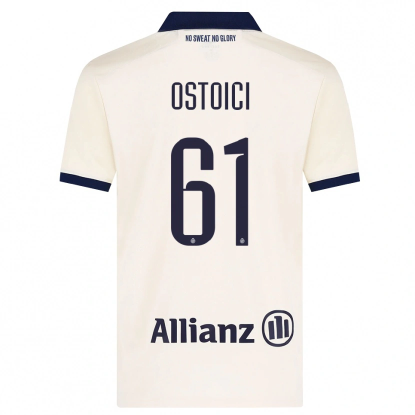 Danxen Hombre Camiseta Stefan Ostoici #61 Beige Negro 2ª Equipación 2026/27 La Camisa México