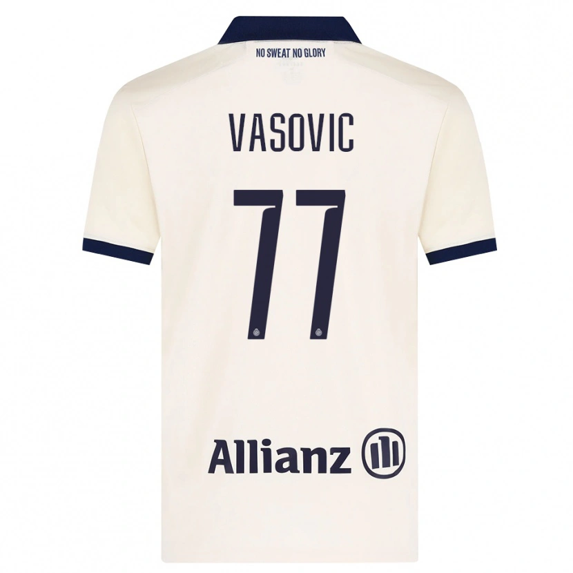 Danxen Hombre Camiseta Andrej Vasovic #77 Beige Negro 2ª Equipación 2026/27 La Camisa México