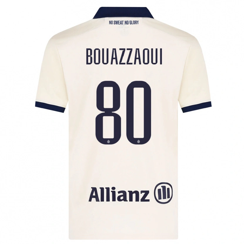 Danxen Hombre Camiseta Ilyas Bouazzaoui #80 Beige Negro 2ª Equipación 2026/27 La Camisa México