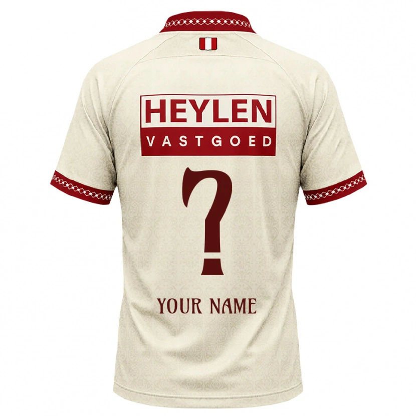 Danxen Hombre Camiseta Su Nombre #0 Beige Rojo 2ª Equipación 2026/27 La Camisa México