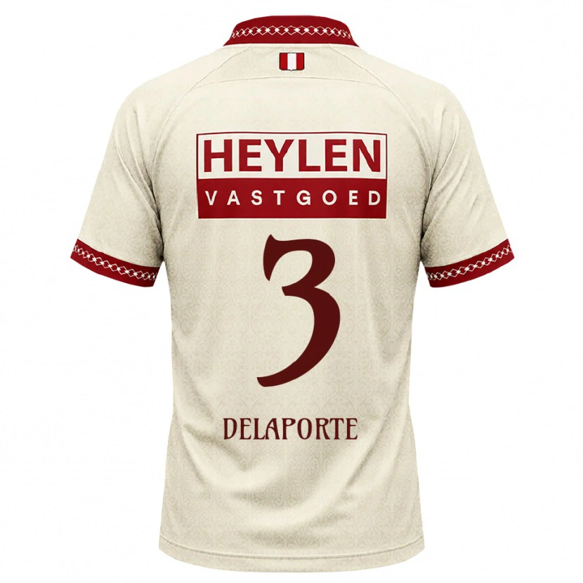 Danxen Hombre Camiseta Kyano Delaporte #3 Beige Rojo 2ª Equipación 2026/27 La Camisa México