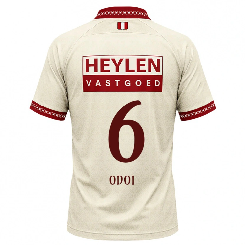 Danxen Hombre Camiseta Denis Odoi #6 Beige Rojo 2ª Equipación 2026/27 La Camisa México