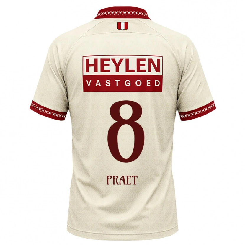 Danxen Hombre Camiseta Dennis Praet #8 Beige Rojo 2ª Equipación 2026/27 La Camisa México