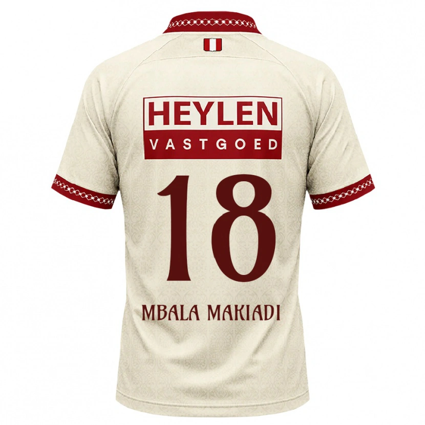 Danxen Hombre Camiseta Ravi Mbala #18 Beige Rojo 2ª Equipación 2026/27 La Camisa México