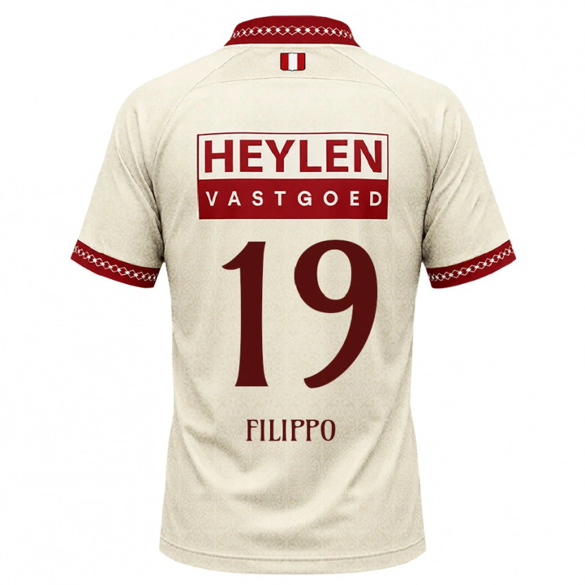 Danxen Hombre Camiseta Niels Filippo #19 Beige Rojo 2ª Equipación 2026/27 La Camisa México