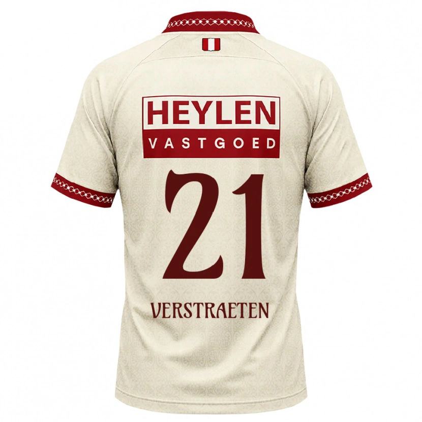 Danxen Hombre Camiseta Andreas Verstraeten #21 Beige Rojo 2ª Equipación 2026/27 La Camisa México