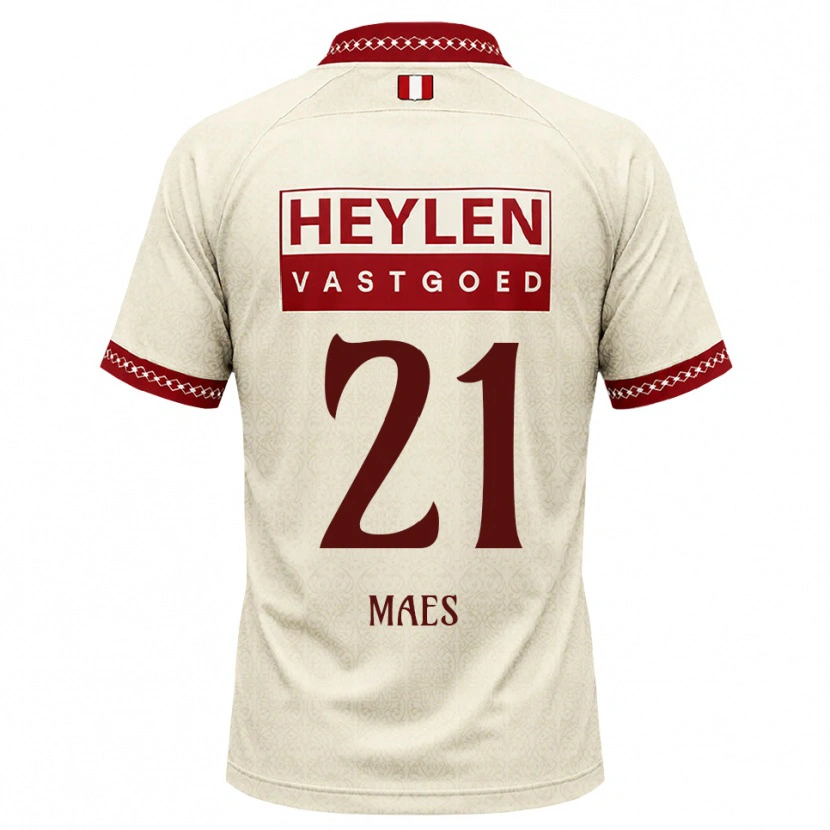 Danxen Hombre Camiseta Noa Maes #21 Beige Rojo 2ª Equipación 2026/27 La Camisa México