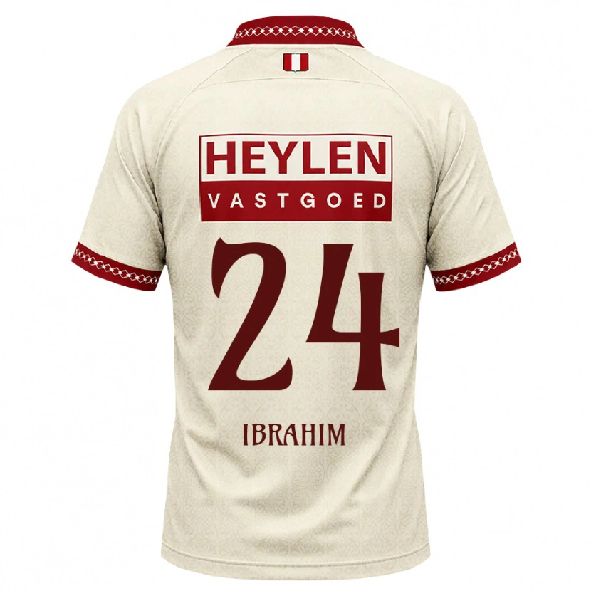Danxen Hombre Camiseta Aaron Ibrahim #24 Beige Rojo 2ª Equipación 2026/27 La Camisa México
