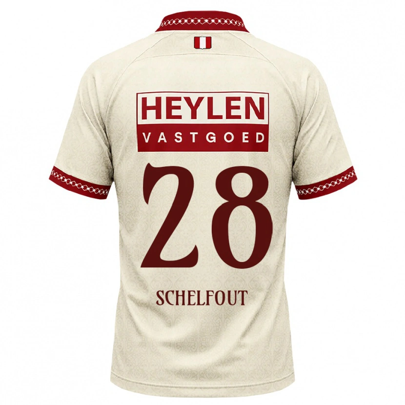 Danxen Hombre Camiseta Luca Schelfhout #28 Beige Rojo 2ª Equipación 2026/27 La Camisa México