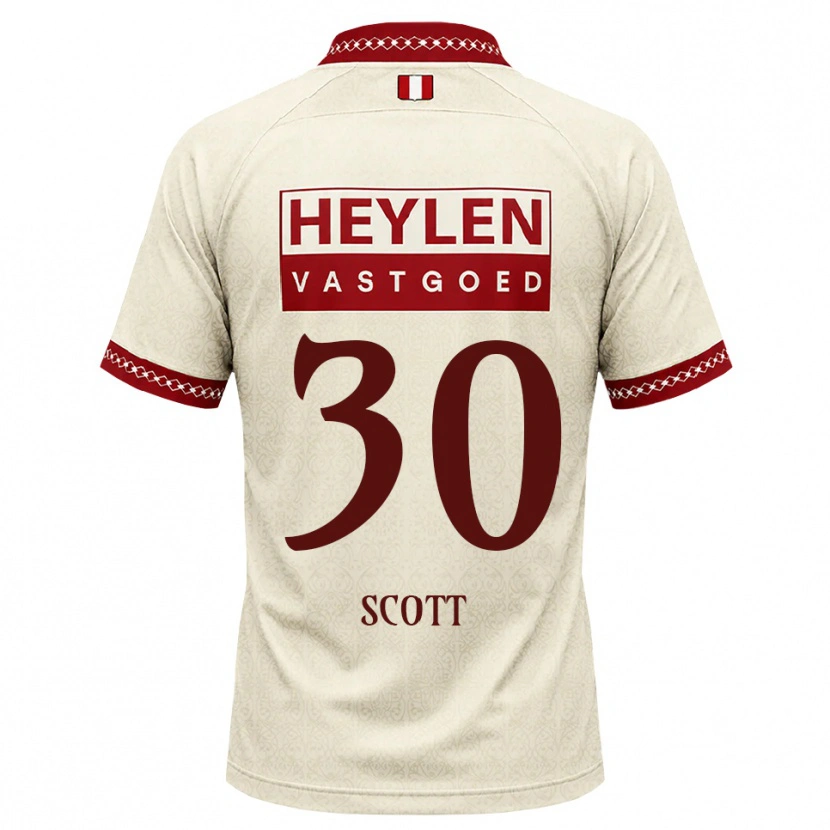 Danxen Hombre Camiseta Christopher Scott #30 Beige Rojo 2ª Equipación 2026/27 La Camisa México