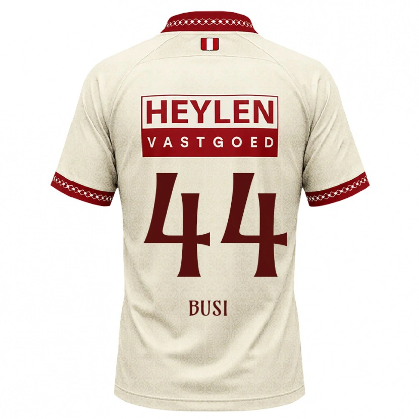 Danxen Hombre Camiseta Maxime Busi #44 Beige Rojo 2ª Equipación 2026/27 La Camisa México