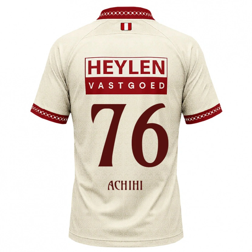 Danxen Hombre Camiseta Orseer Achihi #76 Beige Rojo 2ª Equipación 2026/27 La Camisa México