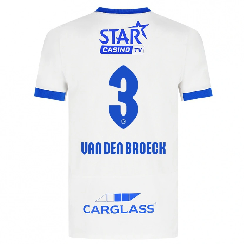 Danxen Hombre Camiseta Kobe Van Den Broeck #3 Blanco Azul 2ª Equipación 2026/27 La Camisa México