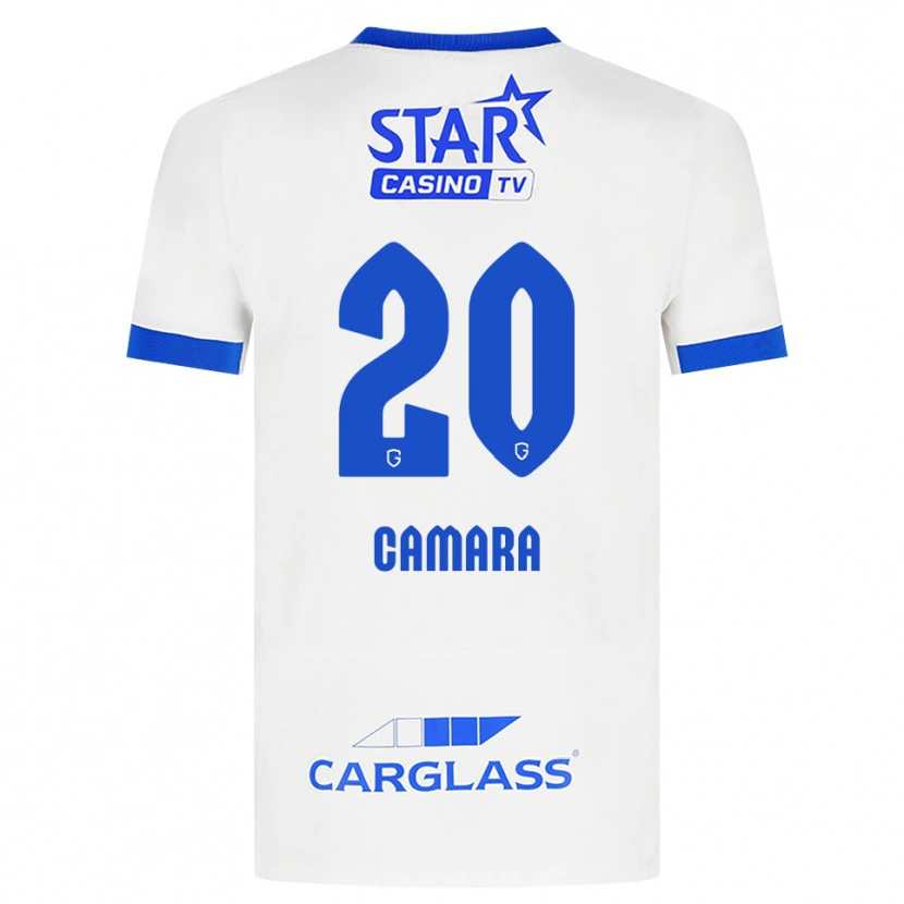 Danxen Hombre Camiseta Ali Camara #20 Blanco Azul 2ª Equipación 2026/27 La Camisa México