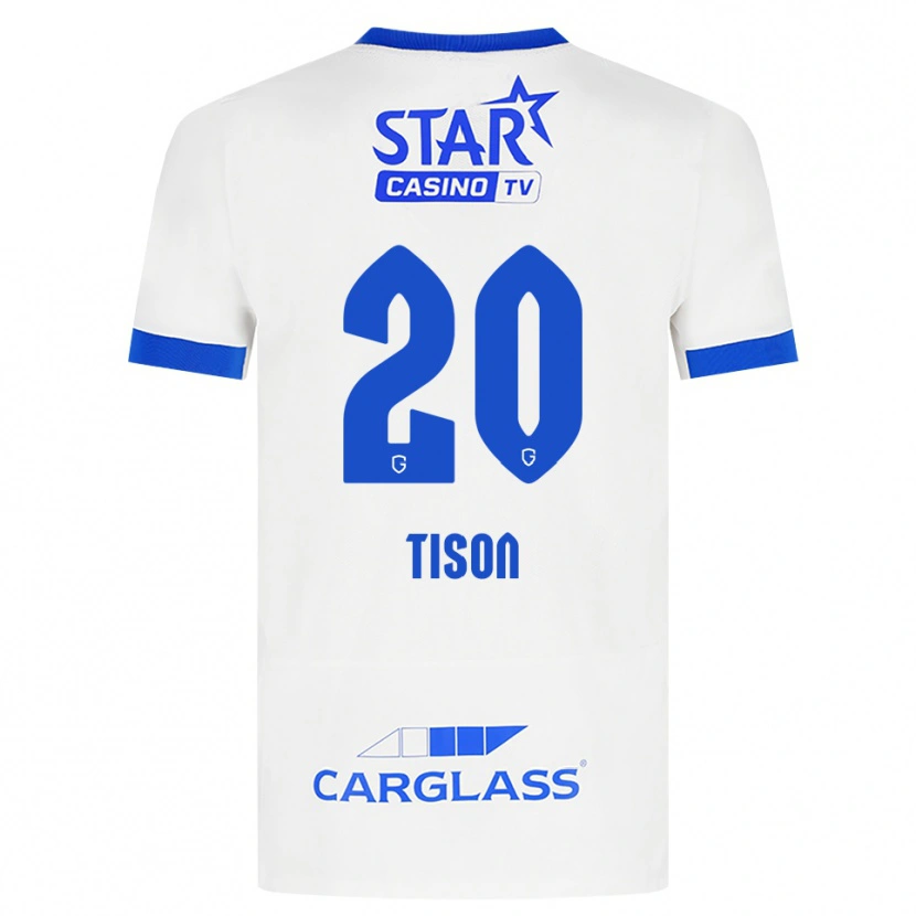 Danxen Hombre Camiseta Charlotte Tison #20 Blanco Azul 2ª Equipación 2026/27 La Camisa México