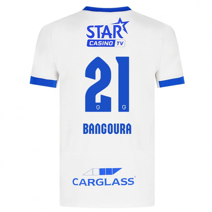 Danxen Hombre Camiseta Ibrahima Sory Bangoura #21 Blanco Azul 2ª Equipación 2026/27 La Camisa México